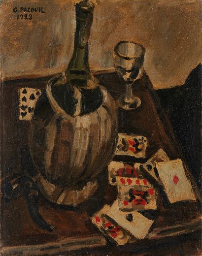 Georges PACOUIL Georges PACOUIL (1903-1996) 

Still life with cards

Oil on canvas,...