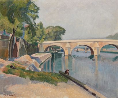 bertrand py Bertrand PY (1895-1973) 

The Pont-Royal in Paris

Oil on canvas, signed...