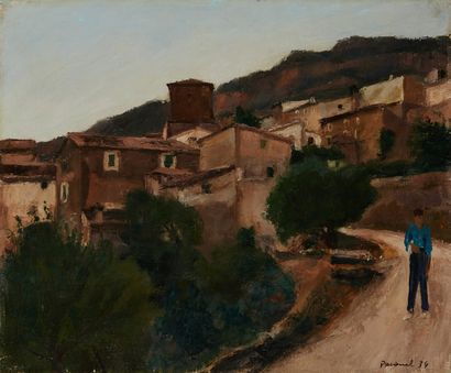 Georges PACOUIL Georges PACOUIL (1903-1996) 

Stroller in the village 

Oil on canvas,...