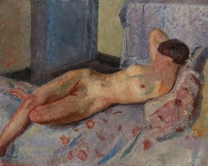 bertrand py Bertrand PY (1895-1973) 

Nude lying with arms behind his head

Oil on...