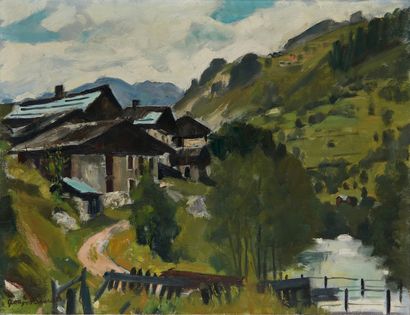 Georges PACOUIL Georges PACOUIL (1903-1996)

Mountain landscape, Haute-Savoie

Oil...