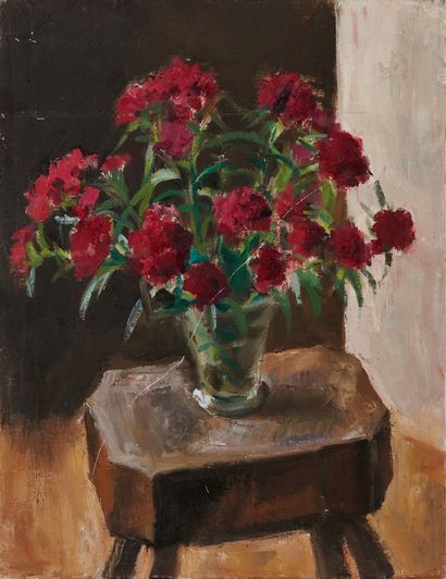 Georges PACOUIL Georges PACOUIL (1903-1996) 

The vase of carnations

Oil on canvas,...