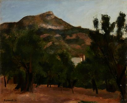 Georges PACOUIL Georges PACOUIL (1903-1996) 

The house under the hill, Provence

Oil...