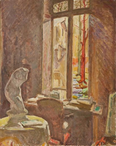 bertrand py Bertrand PY (1895-1973)

The sculpture in the office 

Oil on canvas,...