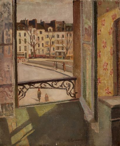 Eugène CORNEAU Eugène CORNEAU (1894-1976)

Window on the Petit-Pont, Paris, 1935

Oil...