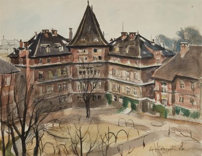 Georges PACOUIL Georges PACOUIL (1903-1996)

The Rothschild Hospital, Paris, 1947

Watercolor,...