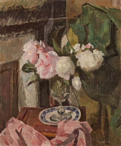 bertrand py Bertrand PY (1895-1973) 

Vase of roses

Oil on canvas, signed lower...