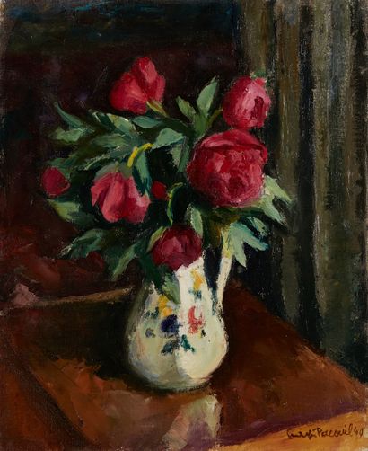 Georges PACOUIL Georges PACOUIL (1903-1996) 

Vase of peonies

Oil on canvas, signed...