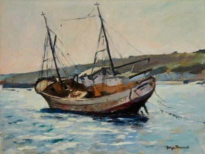 Georges PACOUIL Georges PACOUIL (1903-1996) 

Boat in Camaret (Finistère)

Oil on...