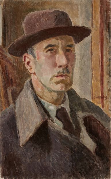 bertrand py Bertrand PY (1895-1973)

Self-portrait with hat 

Oil on canvas, signed...