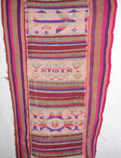 null Bottom of hanging, Thailand, shaped with assembled geometrical patterns and...