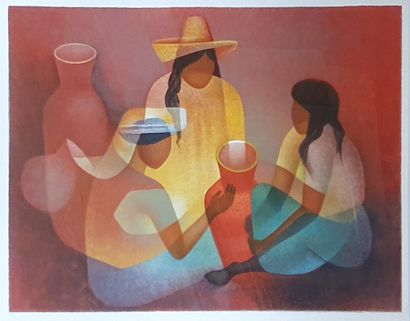 null 
Louis TOFFOLI (1907-1999)




Conversation in red




Lithograph, signed lower...