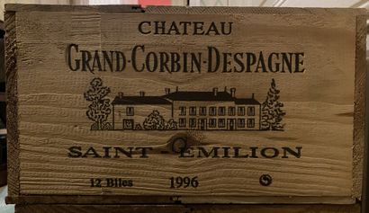 null Douze (12) bouteilles, Château Grand Corbin Despagne, 1996, Saint-Emilion GC,...