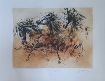 null Modern school

Three mares

Lithograph, signed lower right, titled in the center...
