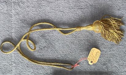 null Imperial Guard grenadier officer's sword strap, cord, tassel and bangs in passementerie....