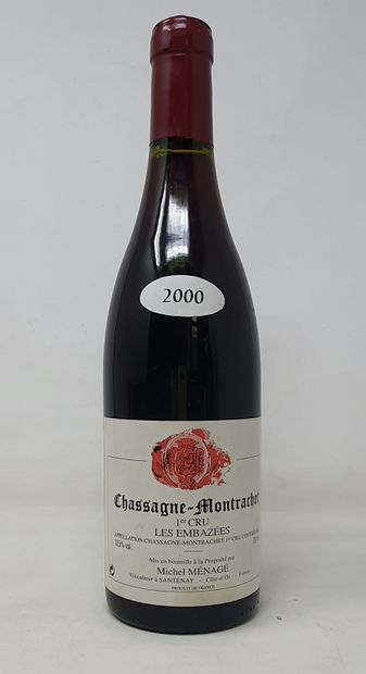 null One bottle (1) - Chassagne-Montrachet rouge, Les Embazées, 1 er cru, 2000, Dom....