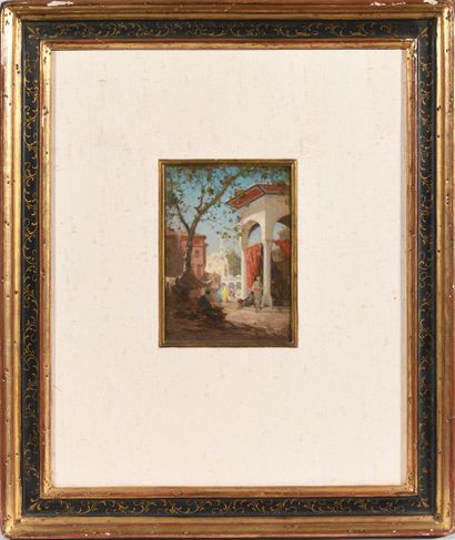 null Fabius BREST (1823-1900)

Animated Street

Oil on panel, signed lower right,...