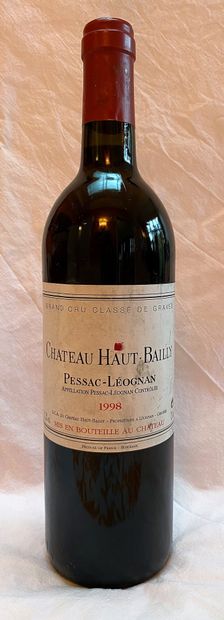 null One (1) bottle, Château Haut-Bailly, 1998, Pessac-Leognan (dirty label)