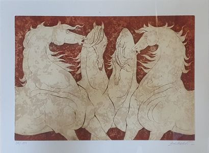 null Paul de CHABOT (1932)

Four horses

Lithograph, signed lower right and numbered...