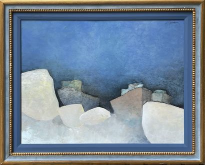 null Claude GAVEAU (born 1940)

Composition on a blue background

Oil on canvas,...