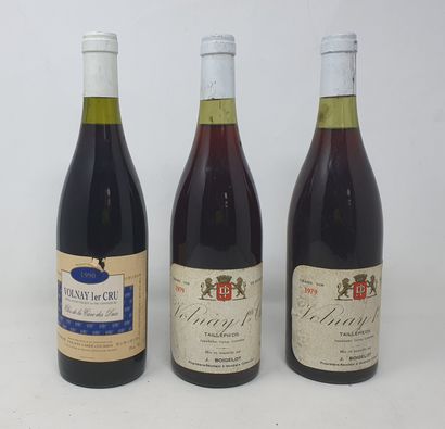 null Lot of Burgundy wines including:

- two (2) bottles, Volnay 1er Cru "Taillepieds",...