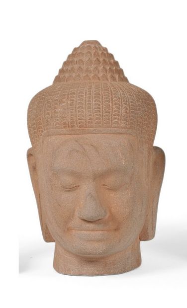 null Head of Buddha 

Casting imitating red sandstone

Modern

H approx. 21 cm