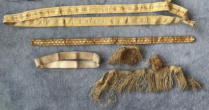 null 
SOLD WITH LOT 37

Racket cord in gold passementerie, with two tassels. 




Bears...