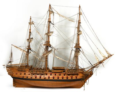 null Model of a three-masted ship, Le Superbe

Mauritius, 20th century

Approx. 176...