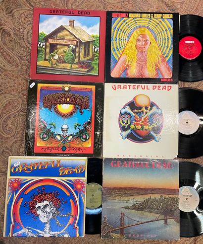 null Six disques 33T - Grateful Dead/Jerry Garcia 

dont pressages américains 

VG...