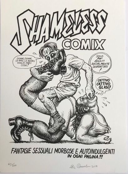 null Robert CRUMB (né en 1943)

"Shameless comix" 

Lithographie, signée et numerotée...