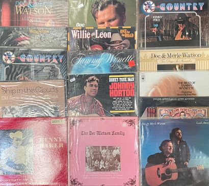 null Fifteen LPs - Country (Willy Nelson, Johnny Horton, Doc Watson...)

including...