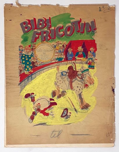 null FORTON Louis (1879-1934) 

Bibi Fricotin, couverture "Les Farces de Bibi Fricotin".

Couverture...