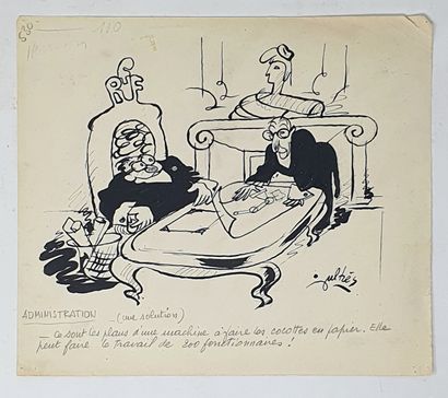 null JULHES Maurice William (1896-1985) 

Illustration de presse "Administration,...