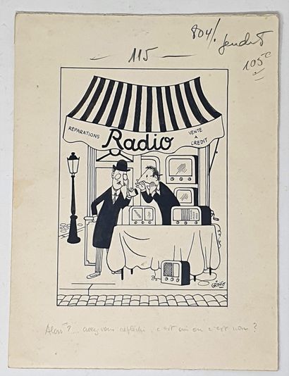 null GRING Robert (1922-1995)

Lot de 7 dessins de presse.

- "La caisse". Crayon,...