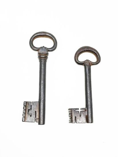 null Deux clés. 
13, 84 - 11, 45 cm