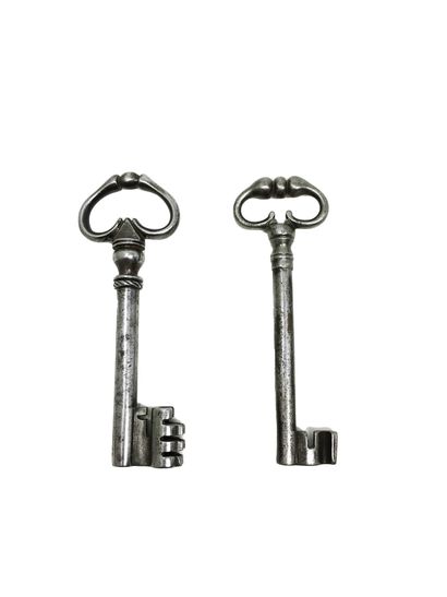 null Deux clés. 
11, 26 - 11, 21 cm