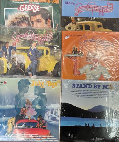 Bandes originales de film Six disques 33T - Bandes Originales des films Grease/American...