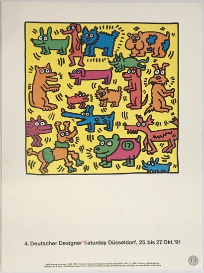Haring Keith HARING (1958-1990) 
"Deutscher Designer'Saturday
Off-set poster for...
