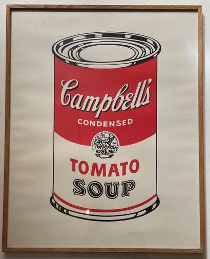 Warhol D'après Andy WARHOL
"Tomato Campbell"
Affiche lithographique, 1990
63 x 50...