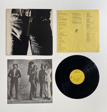 Warhol Andy WARHOL (1928-1987) 
One LP - The Rolling Stones "Sticky Fingers
Japanese...