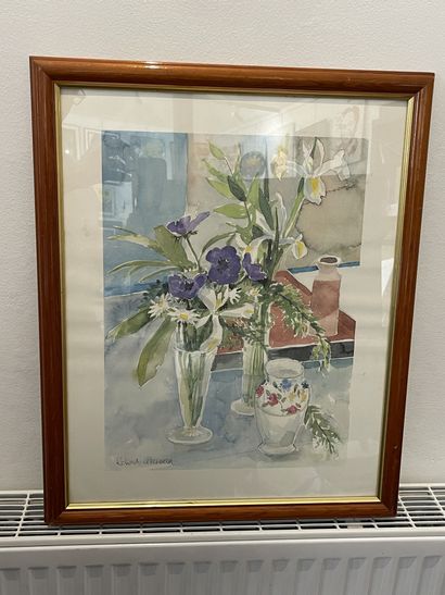 null Richard AKERMAN 
"Bouquet de fleurs"
signé
49 x 39 cm