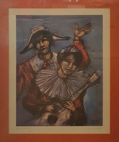 null Gerard GOUVRANT (1946)
"Arlequin et Colombine" et "Place Furstemberg"
Deux affiches...