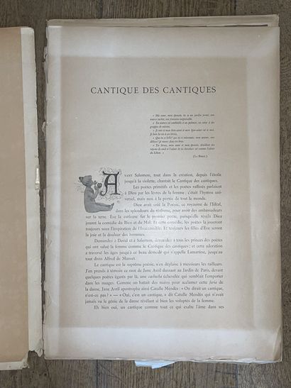 null "Cantiques d'Amour Poésies", paperback drawings by Maurice Neumont, ed. Le Journal,...