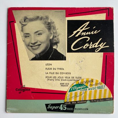 Chanson française Un disque EP - Annie Cordy, label Columbia (ESRF1012)
Etiquette...