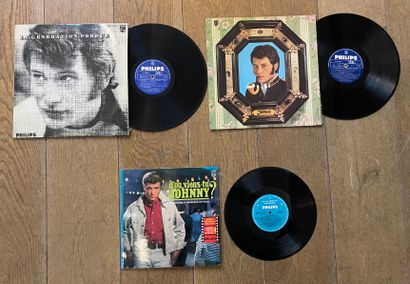 Chanson française Trois disques 25 cm/33T - Johnny Hallyday
VG+ à NM; VG+ à NM