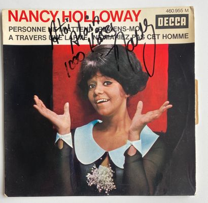 Chanson française Un disque 45T - Nancy Holloway
Dédicace de l'artiste 
VG+; EX