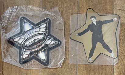 Thèmes Deux shaped Picture Discs 45T - Elvis Presley/Bell Stars
En forme d'étoile
VG...