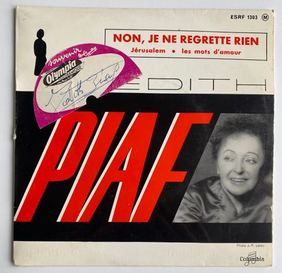 Chanson française Un disque super 45T/ EP- Edith Piaf, label Columbia (ESRF1303)
Etiquette...