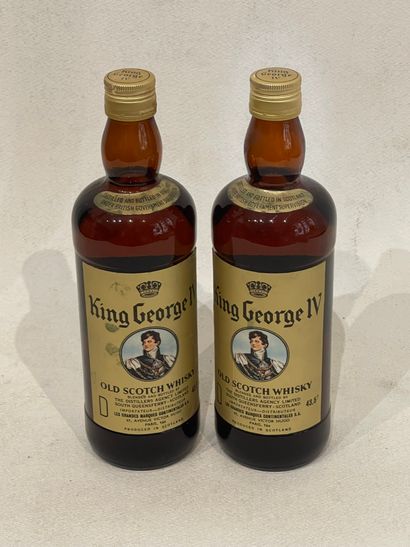 SPIRITUEUX Two (2) bottles - Whisky King George IV "Old Scotch Whisky