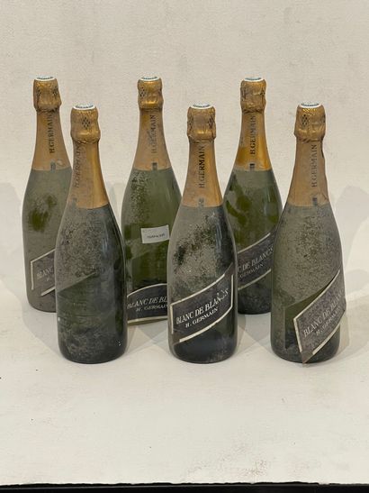 CHAMPAGNE Six (6) bottles - Champagne Blanc de blancs, H. Germain (labels removed...